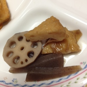 こんにゃくレンコンちくわの煮物☆